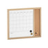 Everette Magnetic Dry Erase Monthly Calendar and Cork Board Combo with Included Marker, Magnets, and Push Pins, Woodgrain Frame