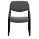 Gray |#| Gray Fabric Executive Side Reception Chair with Sled Base and Foam Padded Seat