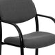 Gray |#| Gray Fabric Executive Side Reception Chair with Sled Base and Foam Padded Seat