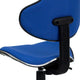 Blue |#| Blue Fabric Low Back Swivel Ergonomic Task Office Chair with Adjustable Height