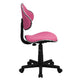 Pink |#| Pink Fabric Low Back Swivel Ergonomic Task Office Chair with Adjustable Height