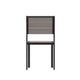 Gray |#| Commercial Grade Outdoor Faux Teak Armless Patio Dining Chair - Gray/Gray