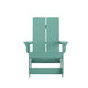 Sea Foam |#| Modern 2-Slat Adirondack Poly Resin Rocking Chair - Indoor/Outdoor Use-Sea Foam