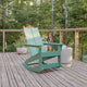 Sea Foam |#| Modern 2-Slat Adirondack Poly Resin Rocking Chair - Indoor/Outdoor Use-Sea Foam