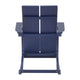 Navy |#| Modern 2-Slat Adirondack Poly Resin Rocking Chair for Indoor/Outdoor Use - Navy