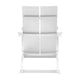 White |#| Modern 2-Slat Adirondack Poly Resin Rocking Chair for Indoor/Outdoor Use - White