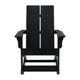 Black |#| Modern 2-Slat Adirondack Poly Resin Rocking Chair for Indoor/Outdoor Use - Black