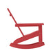 Red |#| Modern 2-Slat Adirondack Poly Resin Rocking Chair for Indoor/Outdoor Use - Red