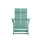 Sea Foam |#| Modern 2-Slat Adirondack Poly Resin Rocking Chair - Indoor/Outdoor Use-Sea Foam