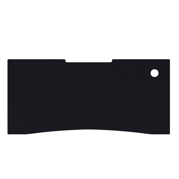 Full Desktop Anti-Slip Rubber Mouse Pad with Micro Weave Surface in Black