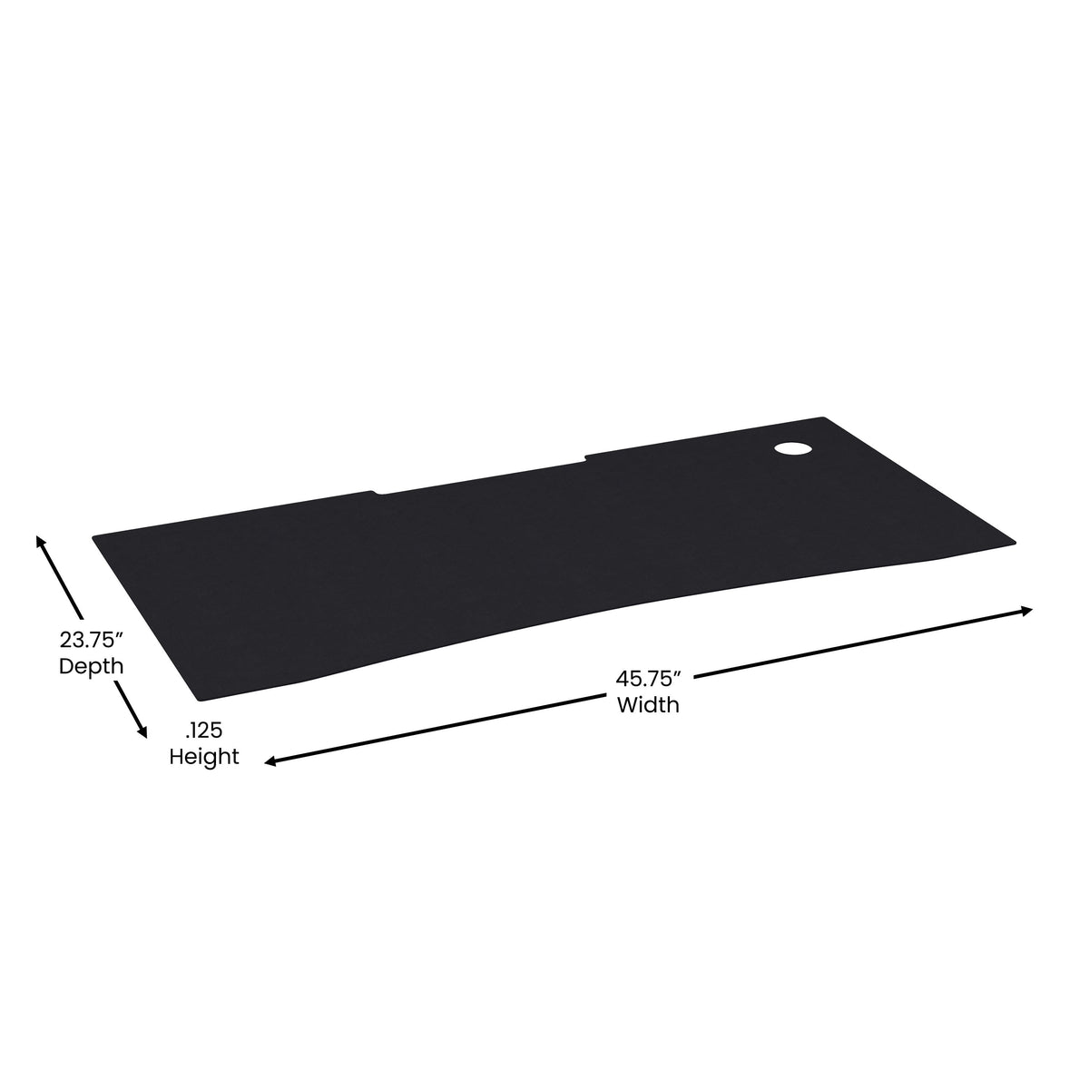 Full Desktop Anti-Slip Rubber Mouse Pad with Micro Weave Surface in Black