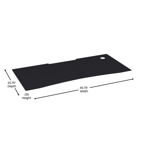 Full Desktop Anti-Slip Rubber Mouse Pad with Micro Weave Surface in Black
