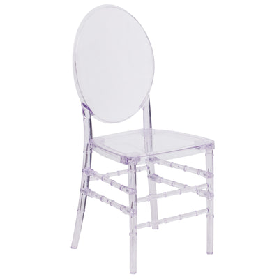 Flash Elegance Stacking Florence Chair with Elongated Oval Back