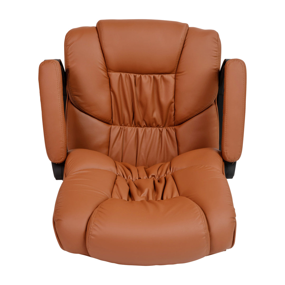 Brown |#| Big & Tall 400 lb. Rated Brown LeatherSoft Office Chair - Executive Office Chair