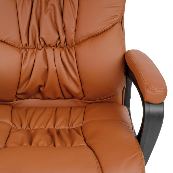 Brown |#| Big & Tall 400 lb. Rated Brown LeatherSoft Office Chair - Executive Office Chair