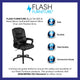 Black |#| Big & Tall 400 lb. Rated Black LeatherSoft Office Chair - Executive Office Chair