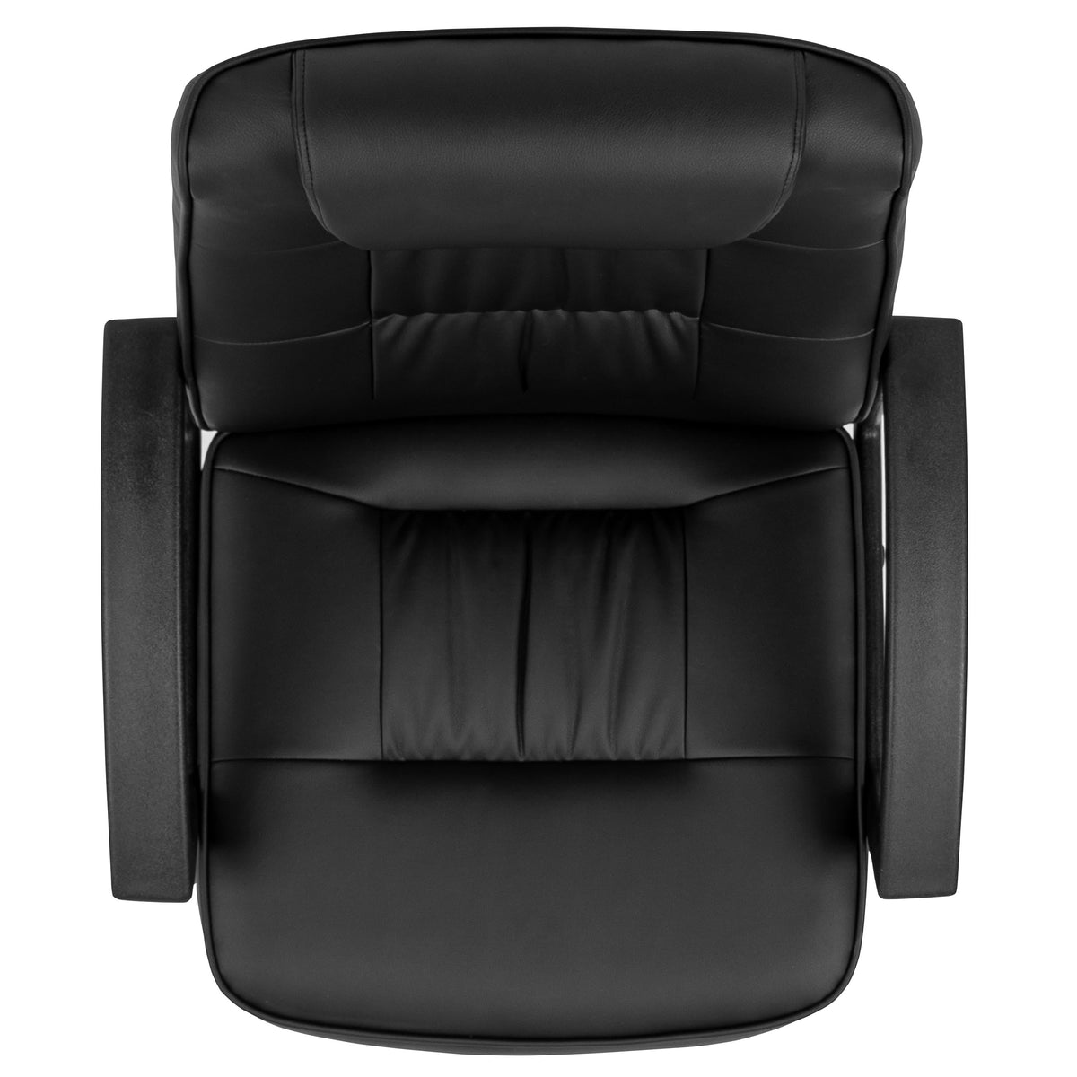 Flash Fundamentals High Back Black LeatherSoft Task Chair with Arms - Desk Chair