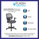 Gray |#| Flash Fundamentals Mid-Back Gray Mesh Swivel Ergonomic Task Office Chair - Arms