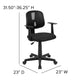 Black |#| Flash Fundamentals Pivot Back Black Mesh Swivel Task Office Chair with Arms