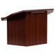 Foldable Tabletop Lectern in Mahogany - Slanted Top with Ledge