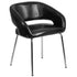 Fusion Series Contemporary LeatherSoft Side Reception Chair with Chrome Legs