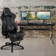 Gray |#| Black/Gray Gaming Desk Bundle - Cup/Headset Holder/Mouse Pad Top