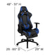 Blue |#| Black/Blue Gaming Desk Bundle - Cup/Headset Holder/Mouse Pad Top