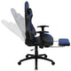 Blue |#| Gaming Bundle-Cup/Headphone Desk & Blue Reclining Footrest Chair