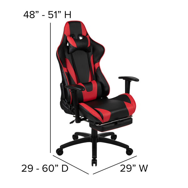 Red |#| Black Gaming Desk & Chair Set with Cup Holder, Headphone Hook, and Monitor Stand