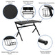 Black |#| Gaming Bundle-Desk, Cup Holder/Headphone Hook & Black Reclining Chair