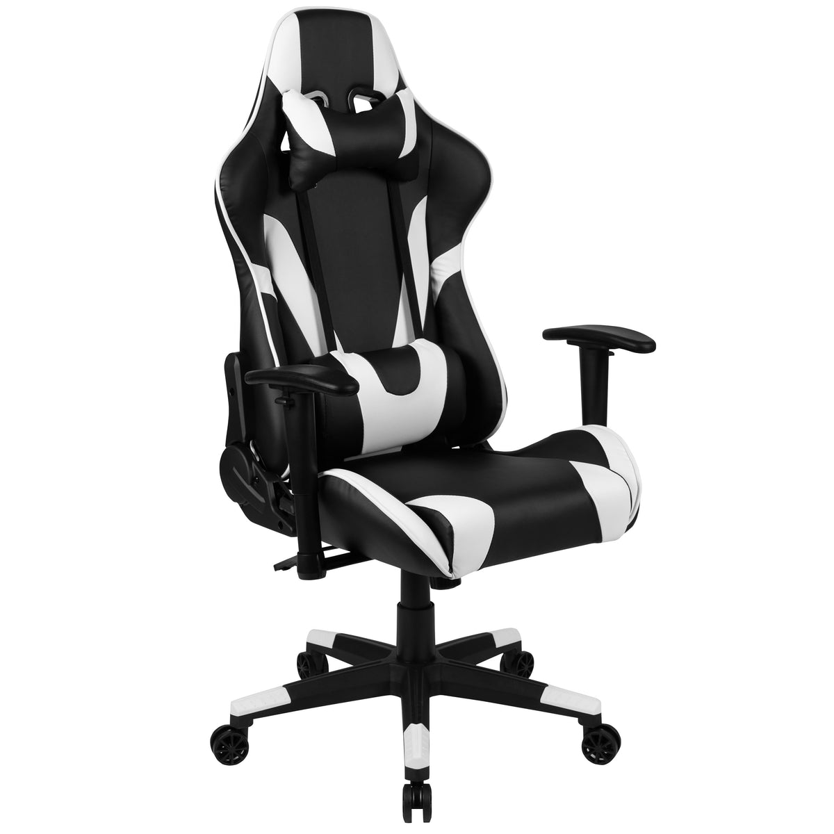 Black |#| Gaming Bundle-Desk, Cup Holder/Headphone Hook & Black Reclining Chair