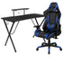 Gaming Desk and Reclining Gaming Chair Set with Cup Holder, Headphone Hook, and Monitor/Smartphone Stand