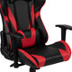 Red |#| Desk Bundle - Red Gaming Desk, Cup Holder, Headphone Hook and Reclining Chair