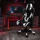 Black |#| Desk Bundle - Red Gaming Desk, Cup Holder, Headphone Hook and Reclining Chair