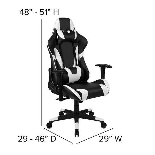 Black |#| Desk Bundle - Red Gaming Desk, Cup Holder, Headphone Hook and Reclining Chair