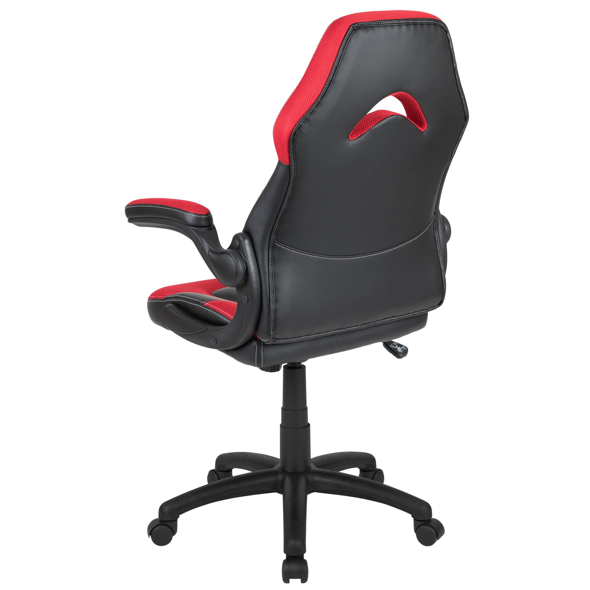 Gaming Chair & Desk Bundle with Removable Headphone Hook & Cupholder - Black/Red