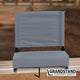 Gray |#| 500 lb. Rated Lightweight Stadium Chair-Handle-Padded Seat, Gray