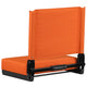 Orange |#| 500 lb. Rated Lightweight Stadium Chair-Handle-Padded Seat, Orange