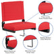 Red |#| 500 lb. Rated Lightweight Stadium Chair-Handle-Padded Seat, Red