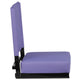 Purple |#| 500 lb. Rated Lightweight Stadium Chair-Handle-Padded Seat, Purple