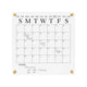 Clear/Black |#| Premium Clear Acrylic Wall Calendar with Black Printing and Dry Erase Marker