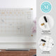 Clear/Gold |#| Premium Clear Acrylic Monthly Wall Calendar with Notes Section and Gold Printing