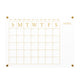 Clear/Gold |#| Premium Clear Acrylic Monthly Wall Calendar with Notes Section and Gold Printing