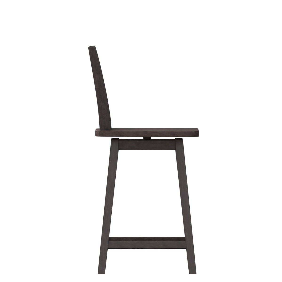 Gray Wash Walnut |#| Commercial 360° Swivel Wood Counter Height Stool in Gray Wash Walnut