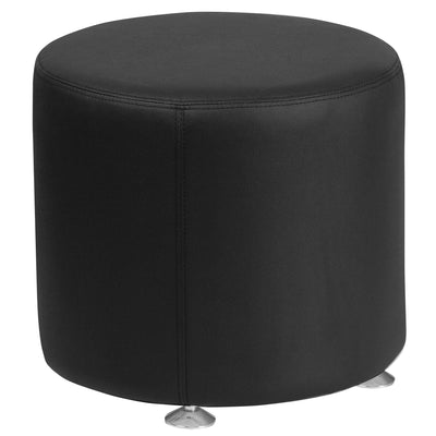 HERCULES Alon Series LeatherSoft 18'' Round Ottoman - View 1