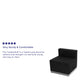 Black |#| Black LeatherSoft Chair w/Brushed Stainless Steel Base - Reception Furniture