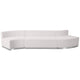 Melrose White |#| 3 PC White LeatherSoft Modular Reception Configuration w/Taut Back &Seat
