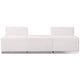 Melrose White |#| 3 PC White LeatherSoft Modular Reception Configuration w/Taut Back &Seat