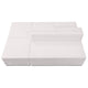 Melrose White |#| 4 PC White LeatherSoft Modular Reception Configuration w/Taut Back &Seat