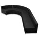 Black |#| 5 PC Black LeatherSoft Modular Reception Configuration w/Taut Back &Seat